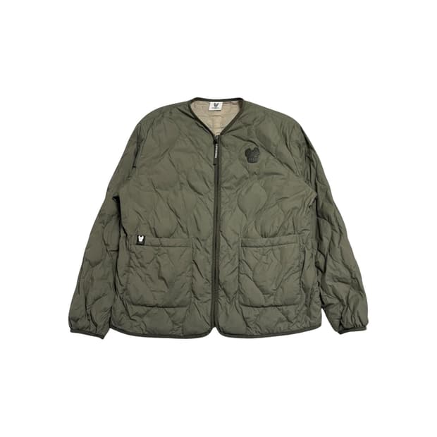 라이프워크 웨이브 퀼팅 라이트 다운 점퍼 카키