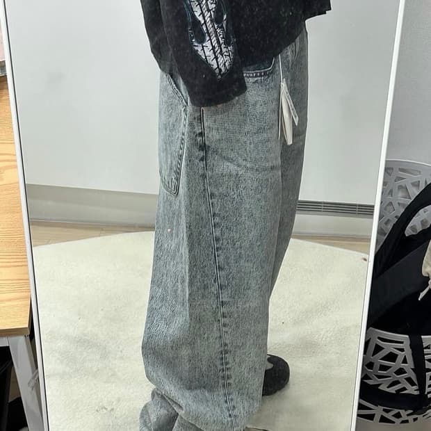 [M] yiyae 이예 와이드 코팅 데님 팬츠