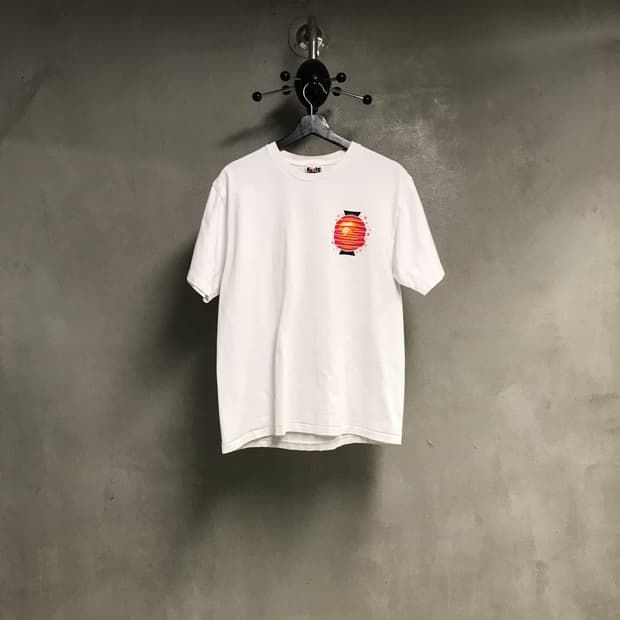 베이프 화이트 반팔 티셔츠 L