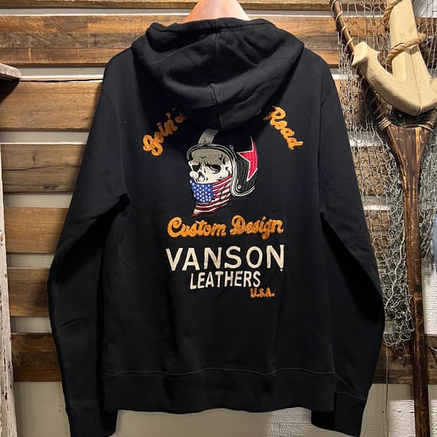 [M]VANSON 벤슨 모터사이클 후드 티셔츠