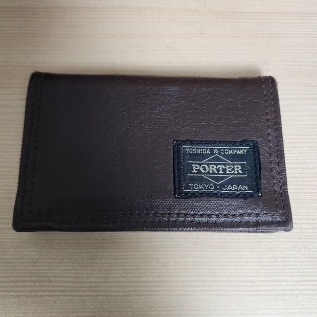요시다포터 프리스타일 카드지갑 브라운