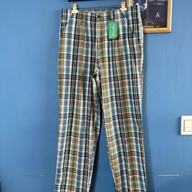 80‘s Benetton Italy Multi Plaid Seersuck