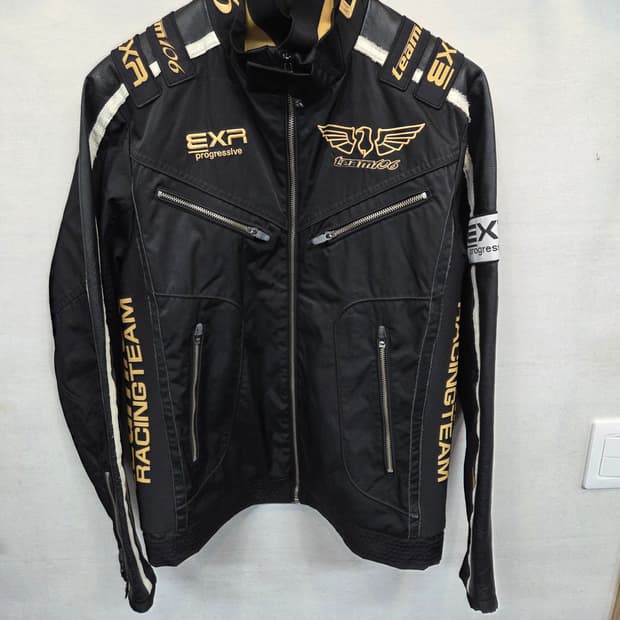 Exr 106 팀 레이싱 소가죽 폴리 자켓 L
