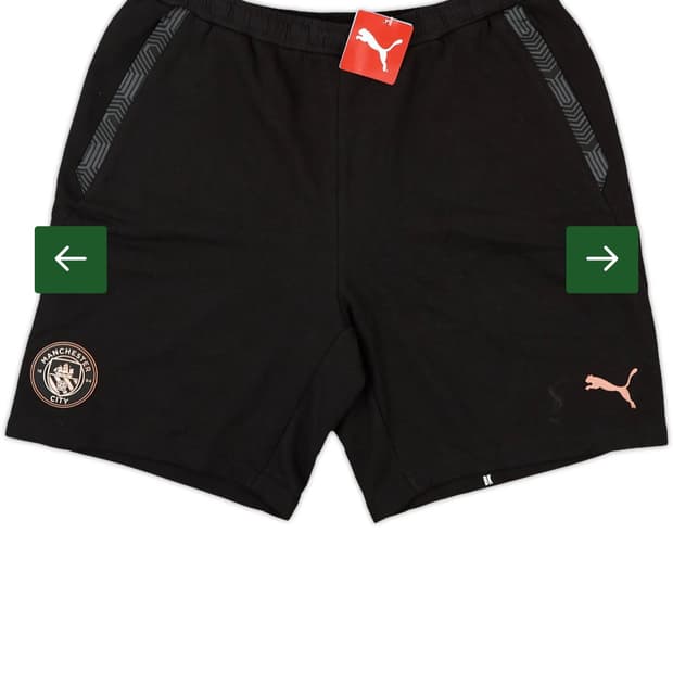 퓨마 정품 맨체스터 시티 검정 반바지 L 새상품