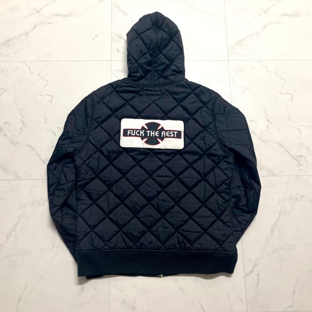 슈프림x인디펜던트 15FW 퀼팅 후드 집업 자켓 L, 100-105
