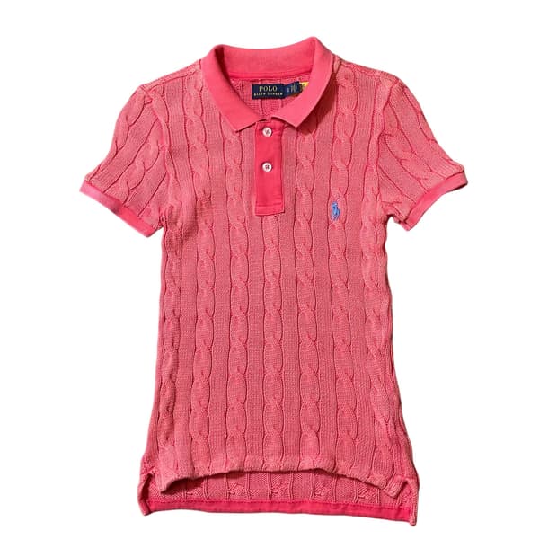 폴로 반팔 니트