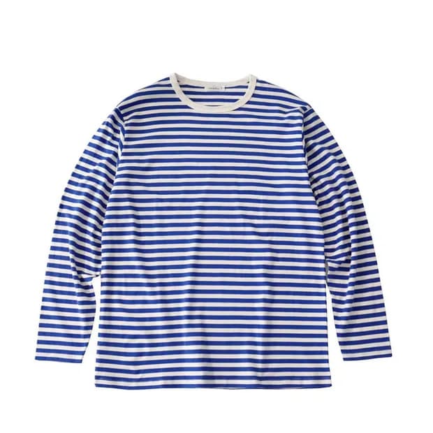 나나미카 쿨맥스 스트라이프 저지 L/S 티셔츠 로얄블루 L사이즈 