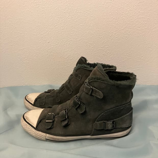 Ash 아쉬 퍼안감 하이탑 스니커즈 y2k