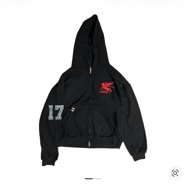 파코서플라이 폴링 엔젤 집업 후디 블랙