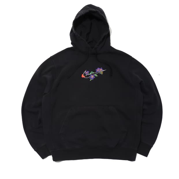 NIKE 플라워 자수 나이트 쉐도우 후드티 size M