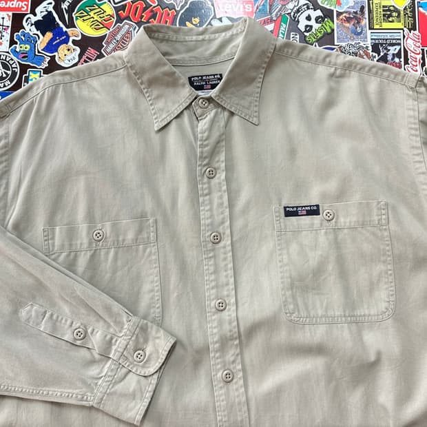 90s 폴로 진스 워크 셔츠 XL
