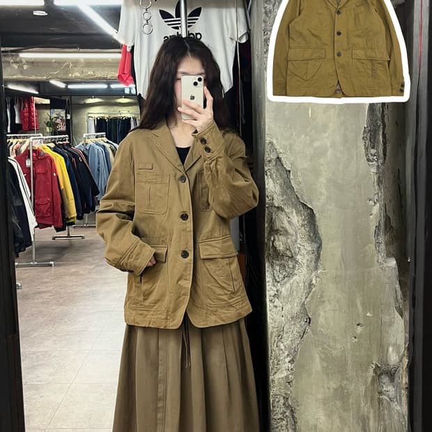 비슬로우 스탠다드 코튼 워크 자켓 카멜 L #csz2351