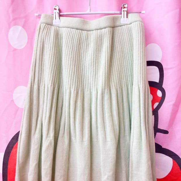 jpn 메로나 니트 미디 스커트