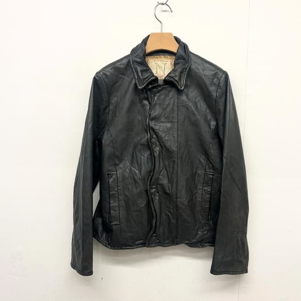 RNA 블랙 가죽 자켓