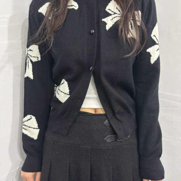 ribbon knit cardigan