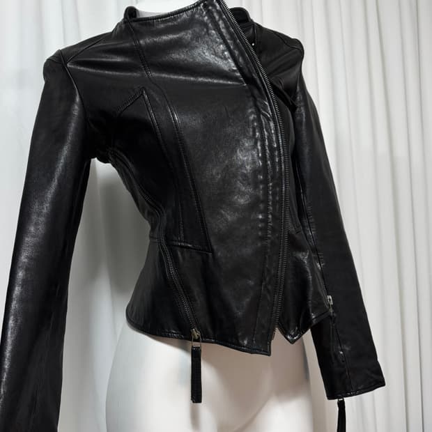 Black leather jacket