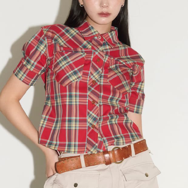 헤레틱 웨스턴 체크 셔츠