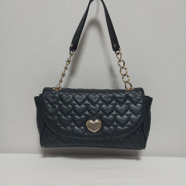 러브캣 하트 퀼팅 숄더백 갸루