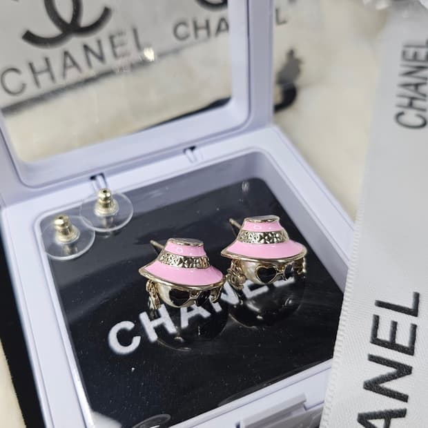 빈티지 핑크 샤넬 귀걸이2