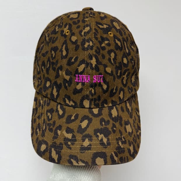 안나수이 ANNA SUI 코듀로이 호피 볼캡