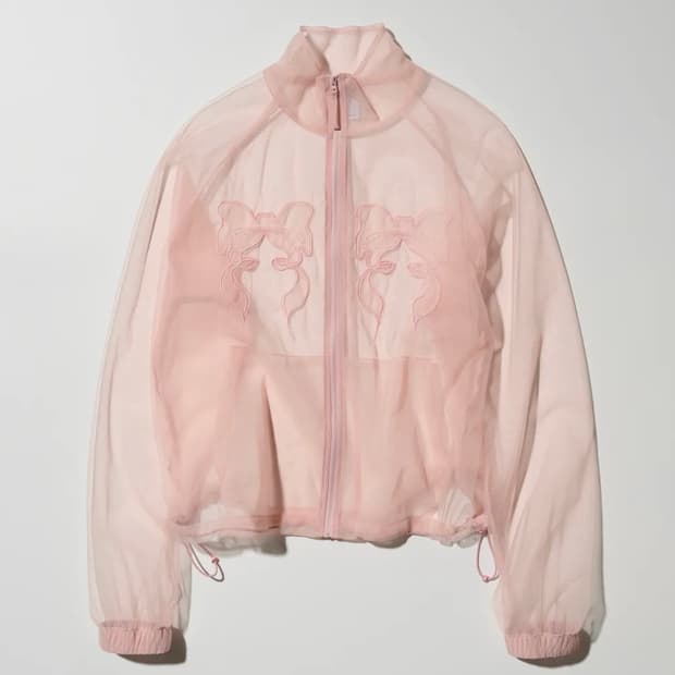 스컬프터 Mesh Sheer Zip-Up Jacket Pink (M)