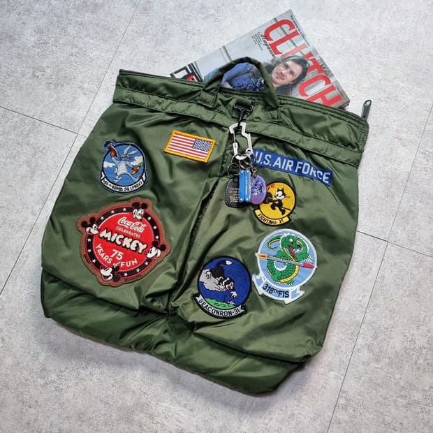 00s 미공군 헬멧백 풀 패치업 미사용품