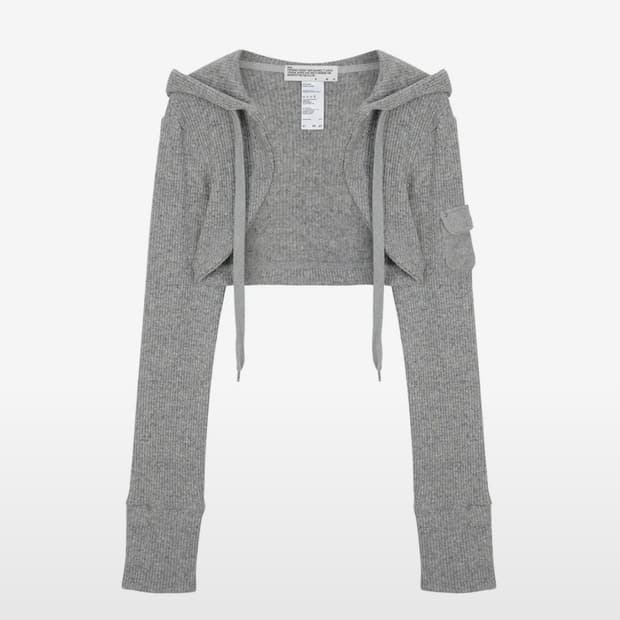 사일프레이 니트 후디 볼레로 가디건