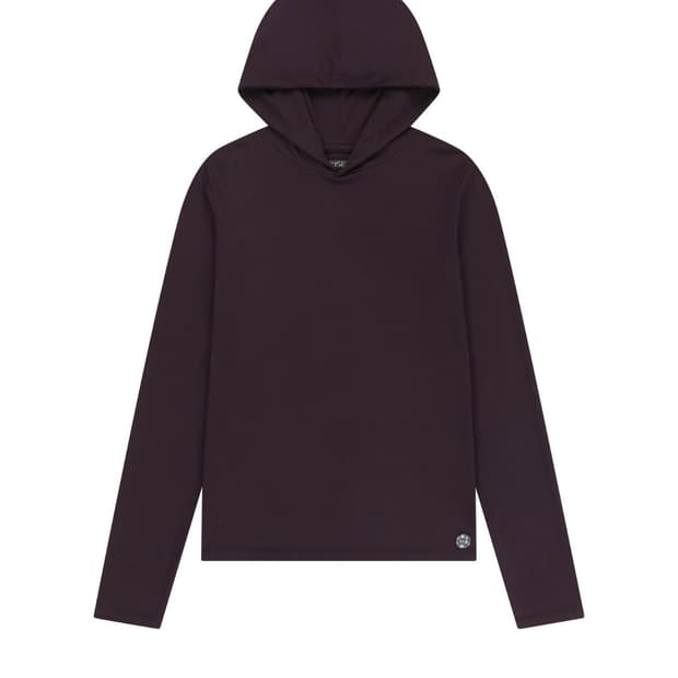 038 슬림 후드 긴팔 티셔츠 PURPLE 퍼플