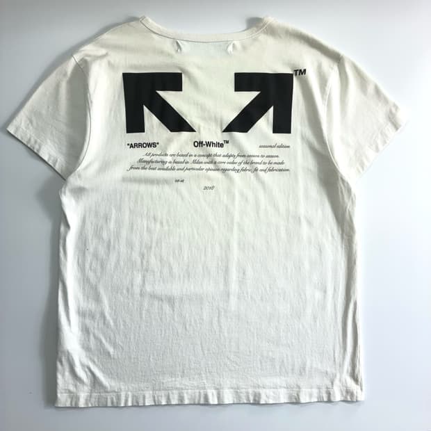 Off white  오프화이트 03 애로우 2018 화이트 반팔티 