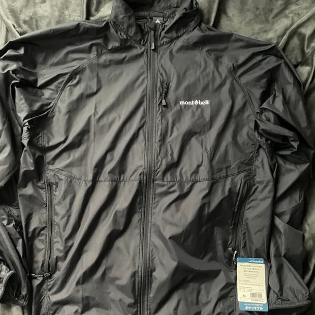 몽벨 윈드블라스트 바람막이 자켓 논후드 XL 블랙 택포
