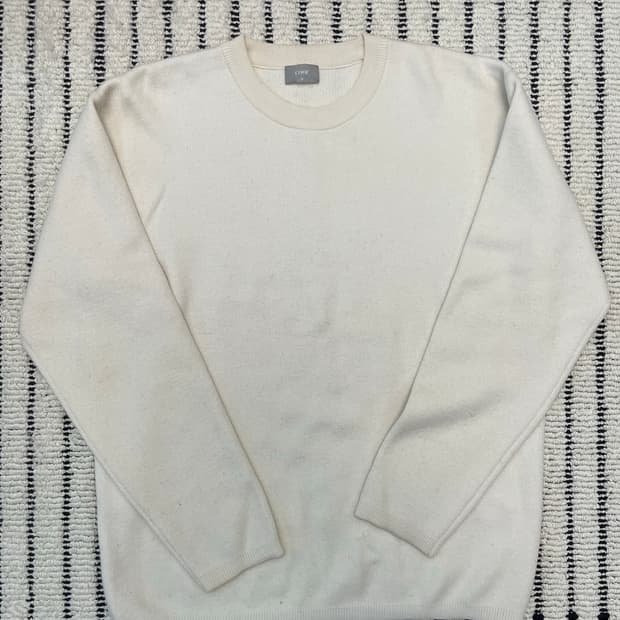 쿠어(Coor) 캐시,울 혼방 라운드 니트 네츄럴색상