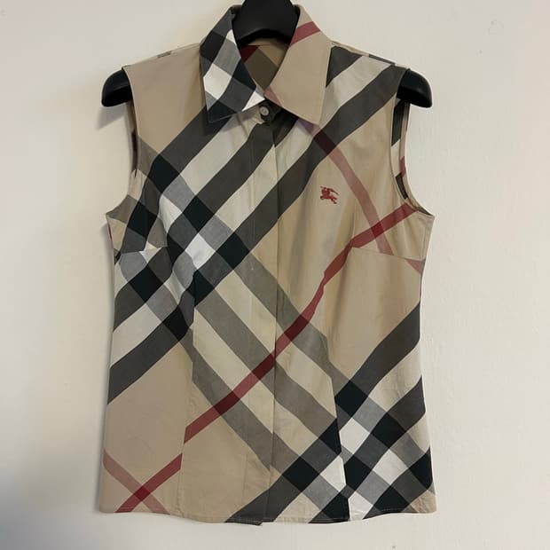 버버리 런던 체크 슬리브리스 셔츠