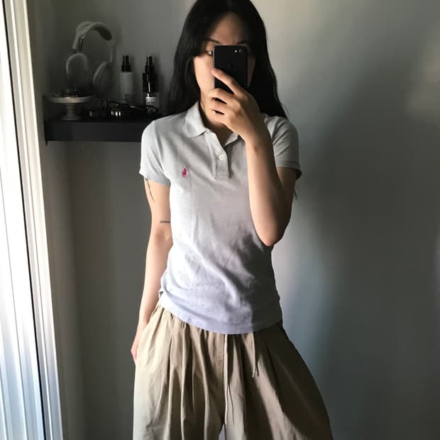폴로 랄프로렌 포니 로고 그레이 카라티
