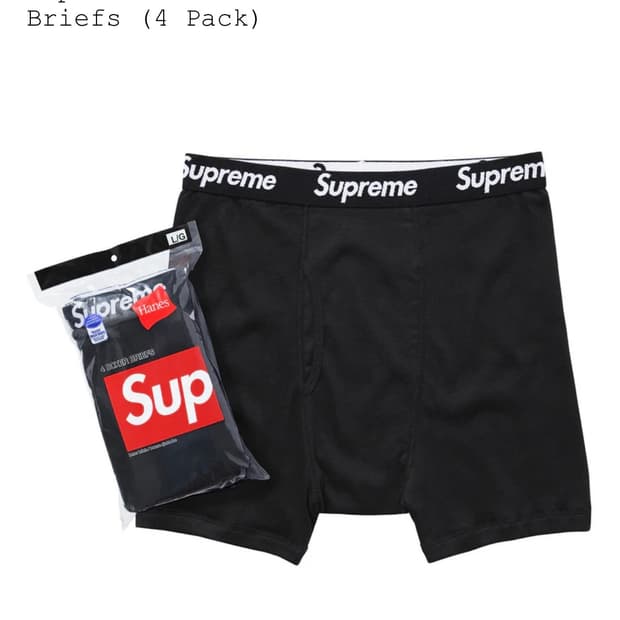 슈프림 헤인스 복서 브리프 4개입