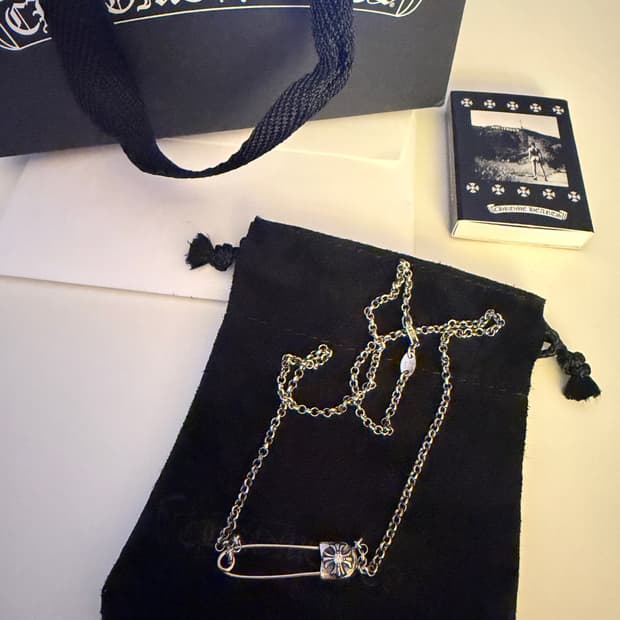 크롬하츠 세이프티핀 1p 일체형 목걸이 18인치