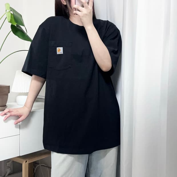 칼하트 블랙 포켓 반팔티 [ 오리지널핏M ]