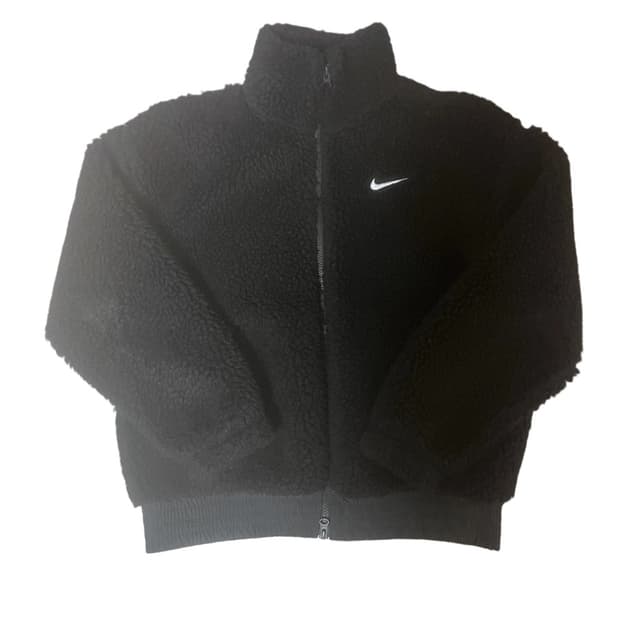 나이키 NSW 스우시 플러시 자켓 블랙