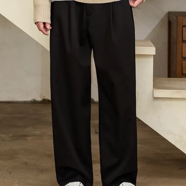 후러브스아트 원턱 와이드 시티 슬랙스