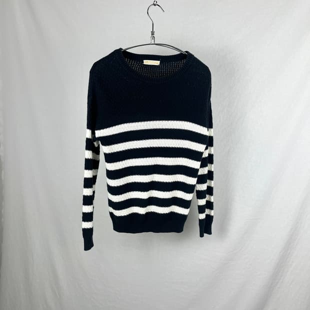 Beams Hearts 스트라이프 코튼 니트