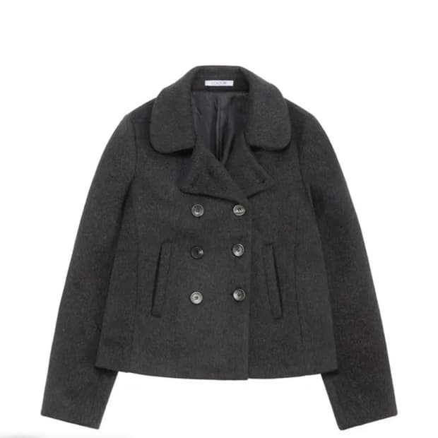 콜로신스 에어리 숏코트 다크차콜