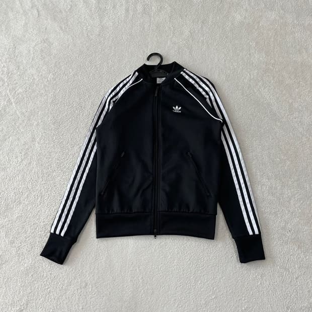 85 아디다스 여성 슈퍼스타 블랙 져지 SST XS