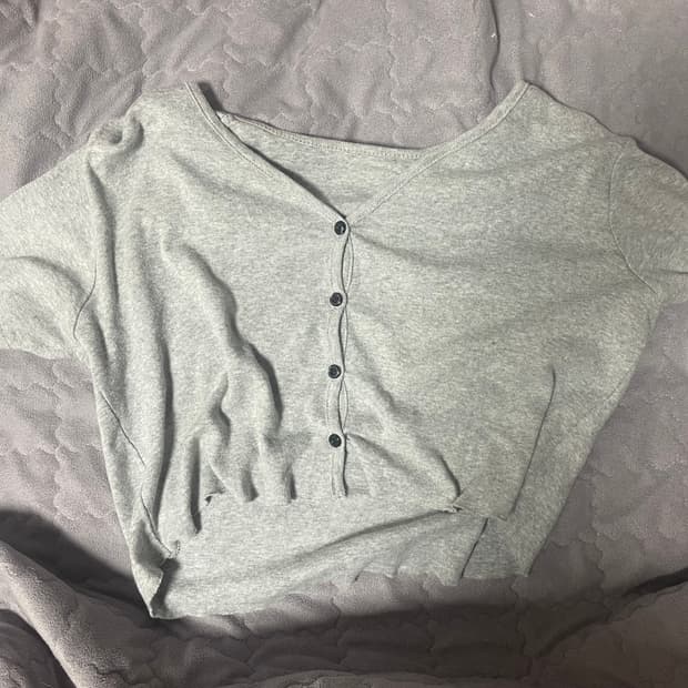 회색 가디건