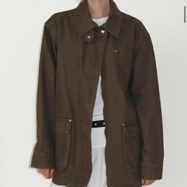 썬번프로젝트 oversized work jacket (brown)