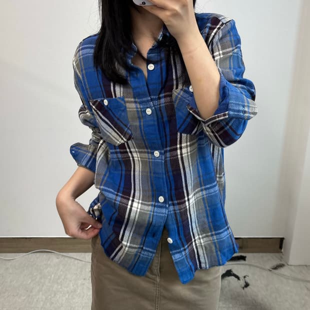 스투시 포켓 체크 셔츠 남방