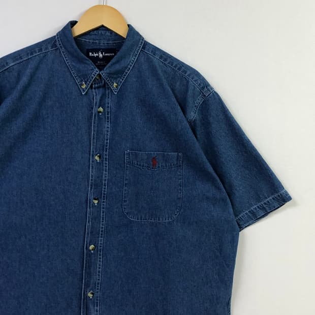 XL 폴로 데님 셔츠