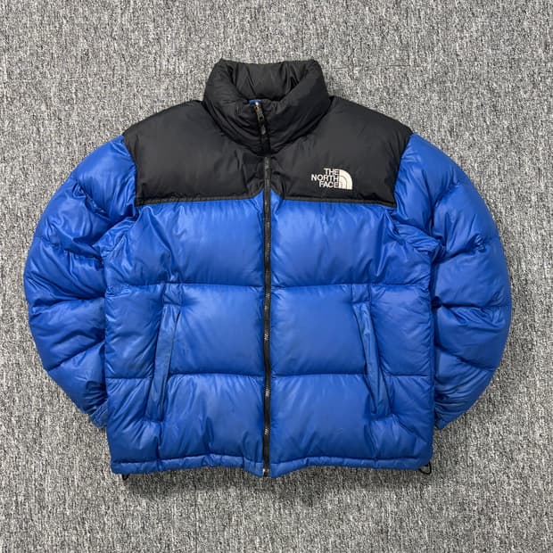 노스페이스 블루 눕시 다운 패딩 L