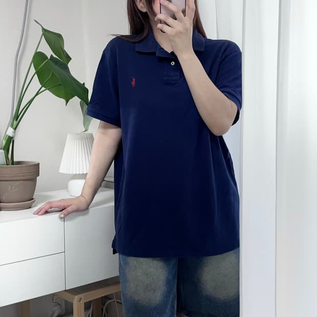 [정품] 폴로 네이비 / 레드포니 반팔카라티 [ L ]