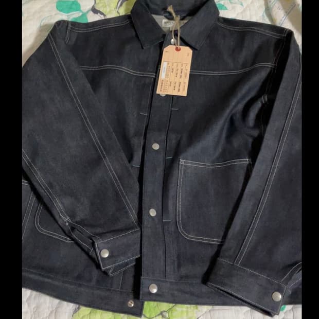 사사프라스 13oz slub denim jacket xl