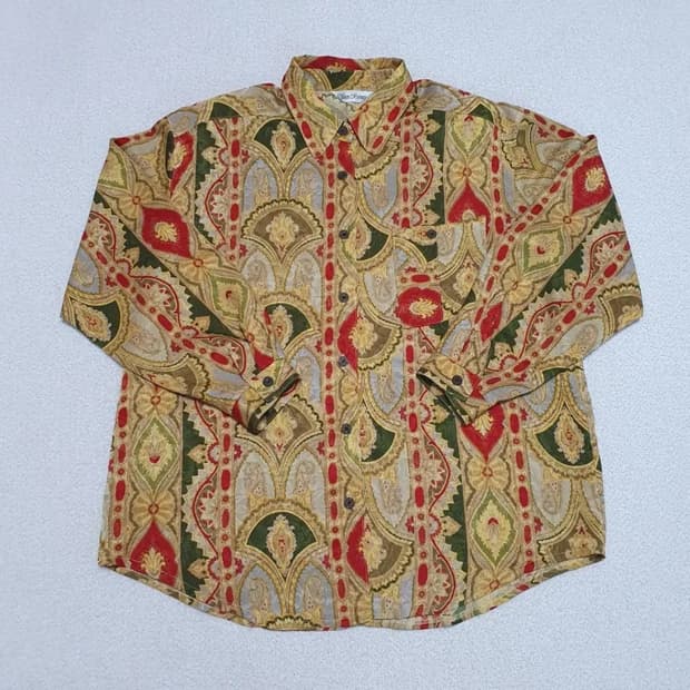 [일본빈티지/실측필수!] 페이즐리 셔츠