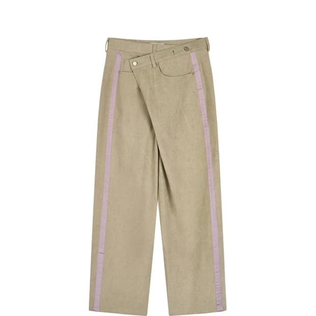 씬 Twisted cotton pants (pale purple)